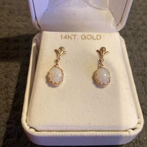Vintage opal earrings 14k yellow gold